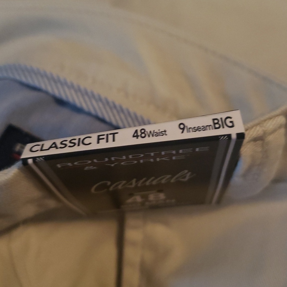 Resort Men 48 Classic Stone Twill Cotton Pleated Front Travel Career Short New - Picture 5 of 5